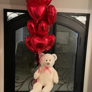 JUMBO BEAR WITH HEARTS