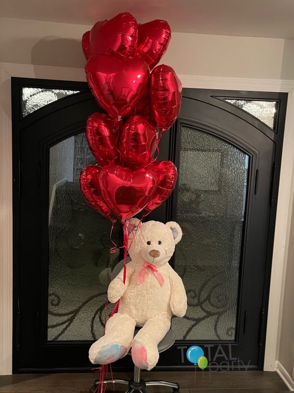 JUMBO BEAR WITH HEARTS