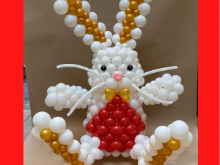 Year of the Rabbit giant balloon sculpture Lunar New Year in mall