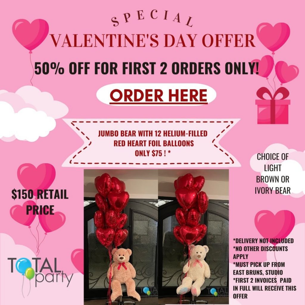 Do you get your sweetheart something for Valentine&rsquo;s Day?  It&rsquo;s coming up quick!  Let&rsquo;s plan a surprise! 🎈🩷
#ordertoday #balloonsnj #balloonsbytotalparty #gift