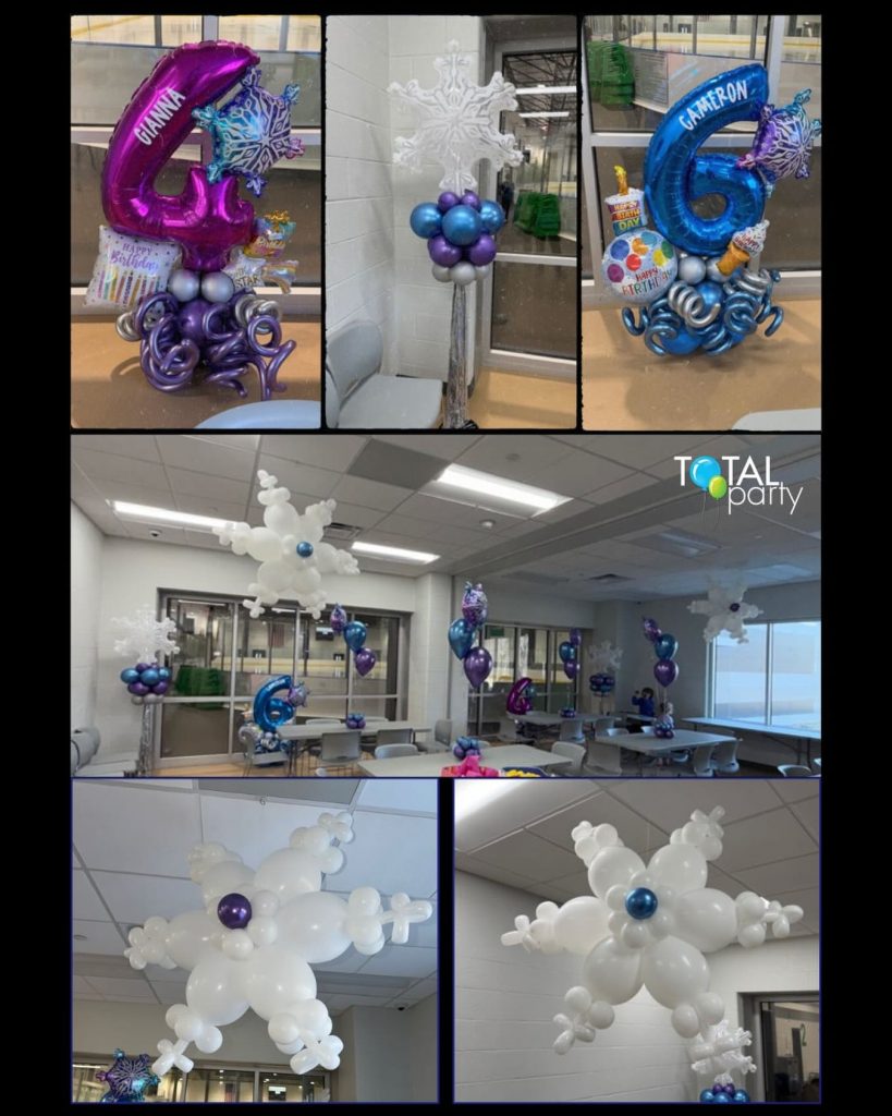 Honored to decorate for TWO cool kids who are TOO cool at the new @ebicearena !  Icy cool ❄️❄️
#birthdayparty #balloondecor #toocool