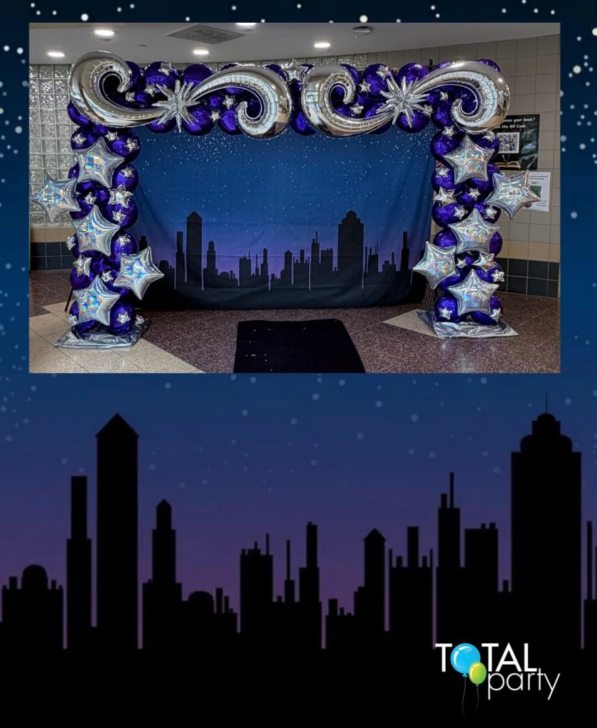 Tonight&rsquo;s Semi-formal is ready to go at Churchill Junior High!  It&rsquo;s always a treat to go back and decorate my former schools!  Go Bears! ✨🌟⭐️🌟✨

Tag @TotalParty if you see the balloons!

#nolatex #latexfree #semi2026 #citylights #balloonsbytotalparty